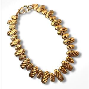 Anne Klein Chunky Gold Statement Collar Necklace